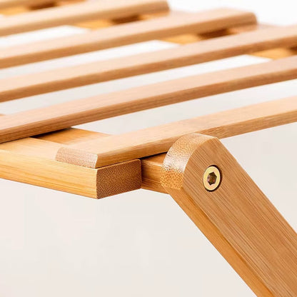 Bambus Organizer | Foldbart Opbevaringsstativ med Pladsbesparende Design til Sko og Bøger