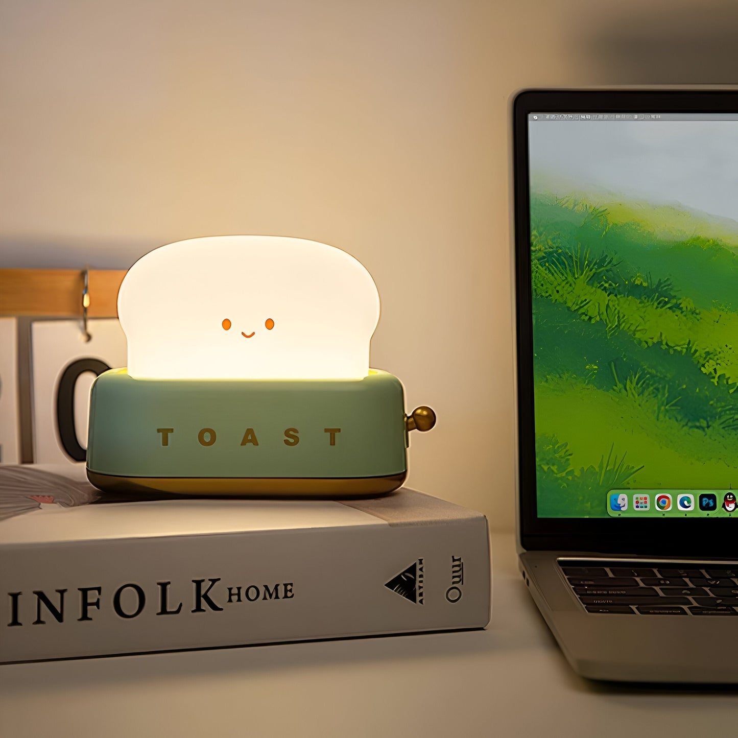 Bordlampe | Bærbar LED Lampe med Dæmpbart Lys og USB-port | Hyggelig Belysning til Hjemmet