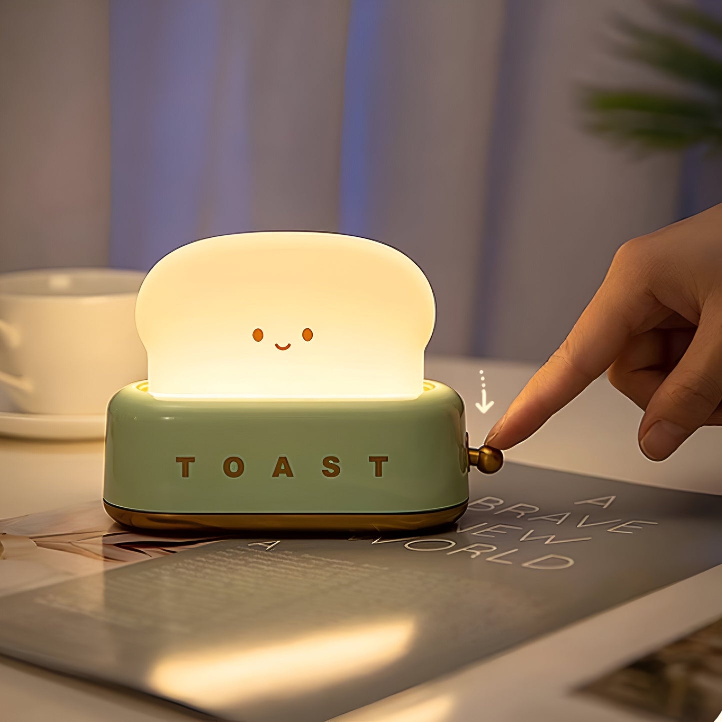 Bordlampe | Bærbar LED Lampe med Dæmpbart Lys og USB-port | Hyggelig Belysning til Hjemmet