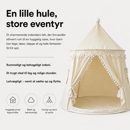 Børnetelt til Indendørs Leg – Sammenklappeligt Legetelt til Børneværelse & Legerum