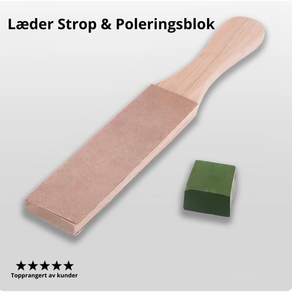 Læder Stroppingsblok + Poleringsblok