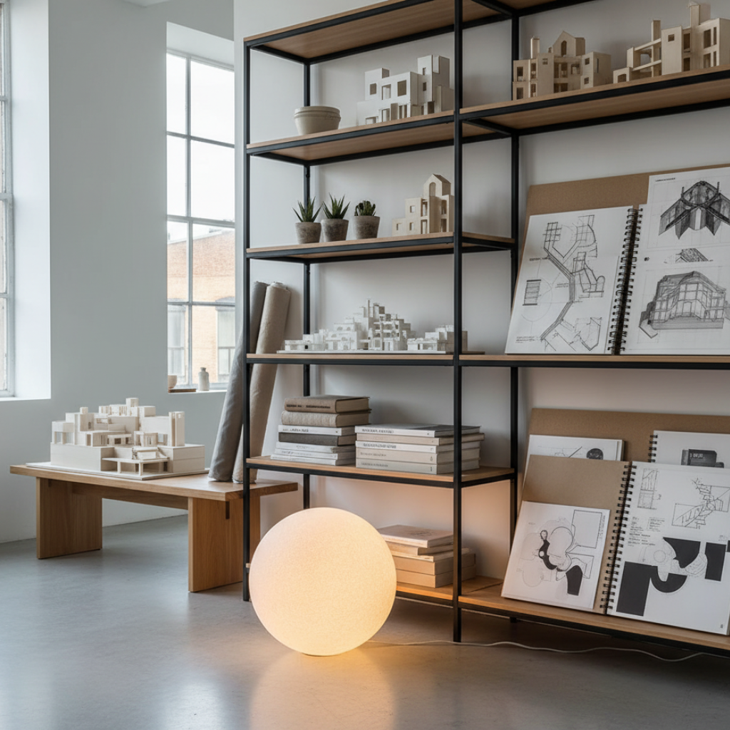 Moderne Gulvlampe i Harpiks med Dæmpbar Belysning | Elegant Design til Stuen