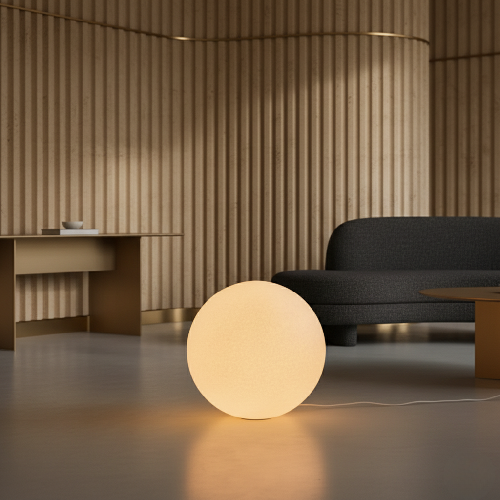 Moderne Gulvlampe i Harpiks med Dæmpbar Belysning | Elegant Design til Stuen
