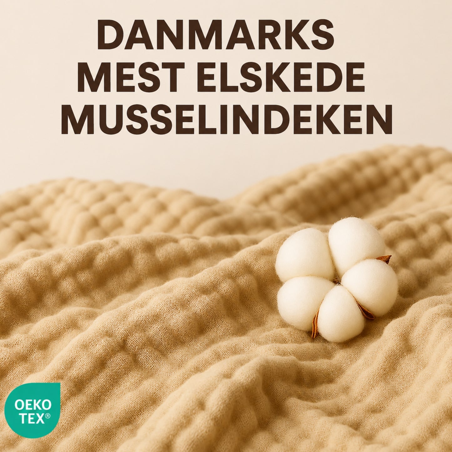 Blød Musselin Bomuldstæppe – Åndbart & Komfortabelt Tæppe i 100% Bomuld