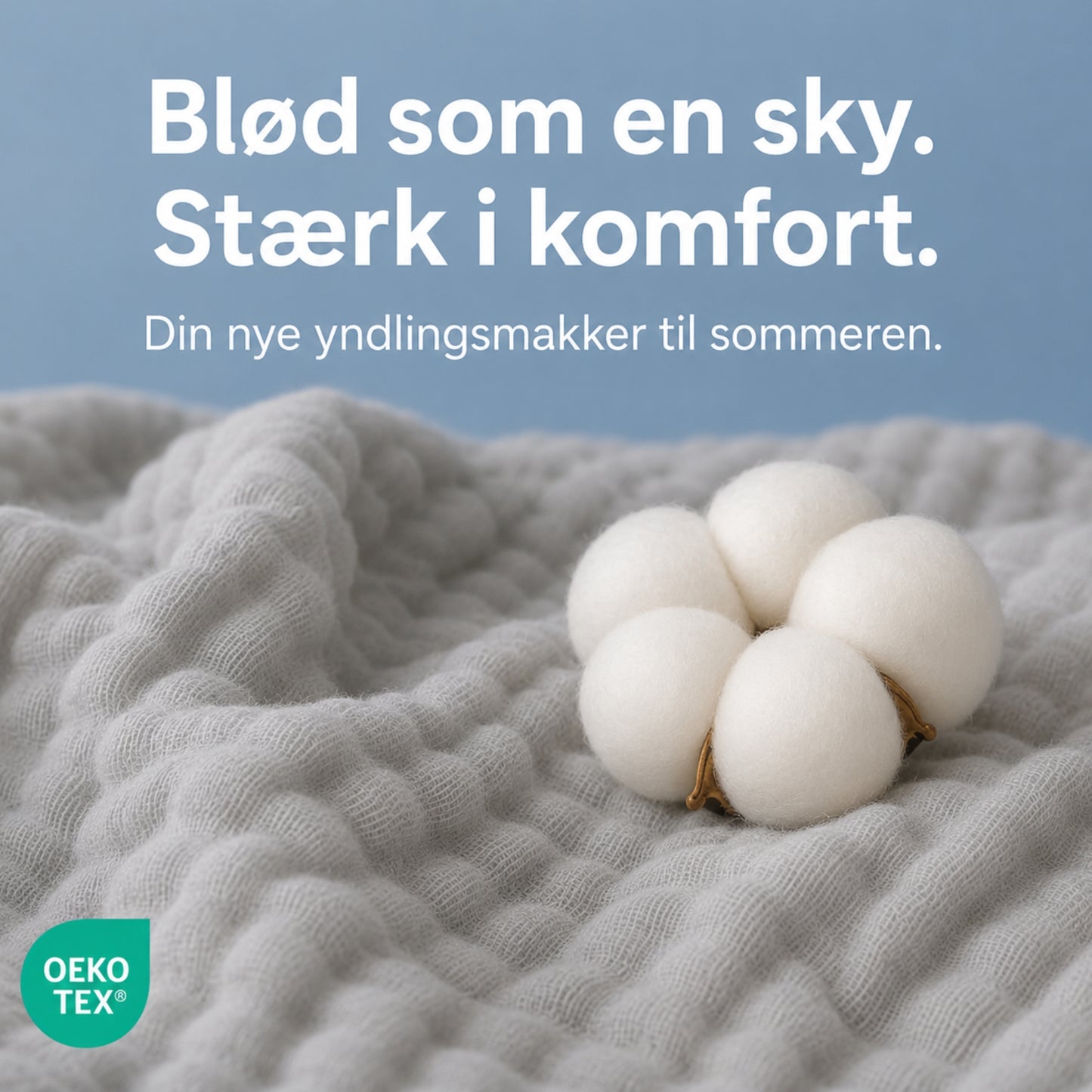 Blød Musselin Bomuldstæppe – Åndbart & Komfortabelt Tæppe i 100% Bomuld