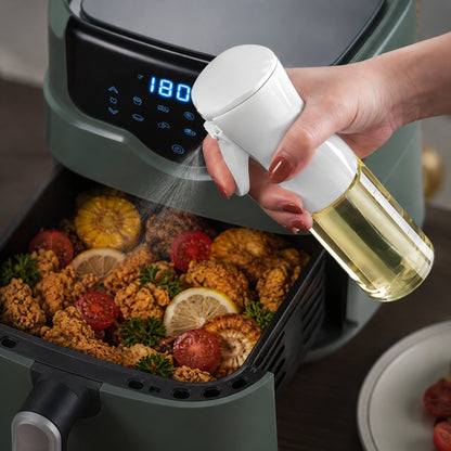 Oliesprayflaske til Madlavning 300ml/500ml – Genopfyldelig Olieforstøver til Køkken, Air Fryer, Grill & Bagning