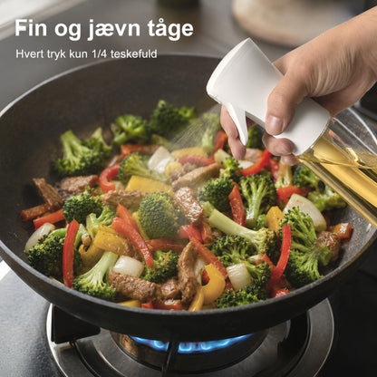 Oliesprayflaske til Madlavning 300ml/500ml – Genopfyldelig Olieforstøver til Køkken, Air Fryer, Grill & Bagning