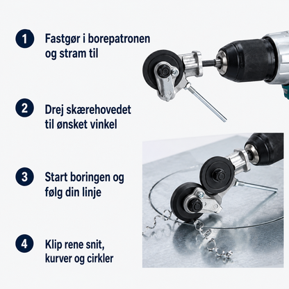 Pladeskærer til Boremaskine med Præcisionsskæring | Effektiv Løsning til Hurtige Snit