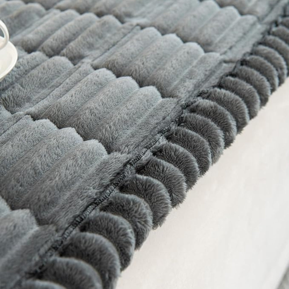 Plush Channel | Sofa Cover with Anti-Slip Backing & Modern Design | Cozy Protection for Everyday Use