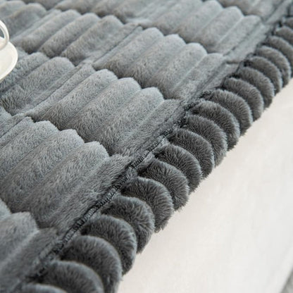 Plush Channel | Sofa Cover with Anti-Slip Backing & Modern Design | Cozy Protection for Everyday Use