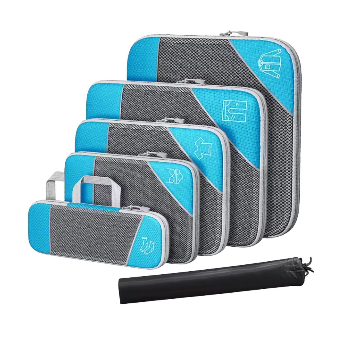 Rejse Organizer Sæt med Kompression – 6-Pack Packing Cubes til Kuffert & Rejse