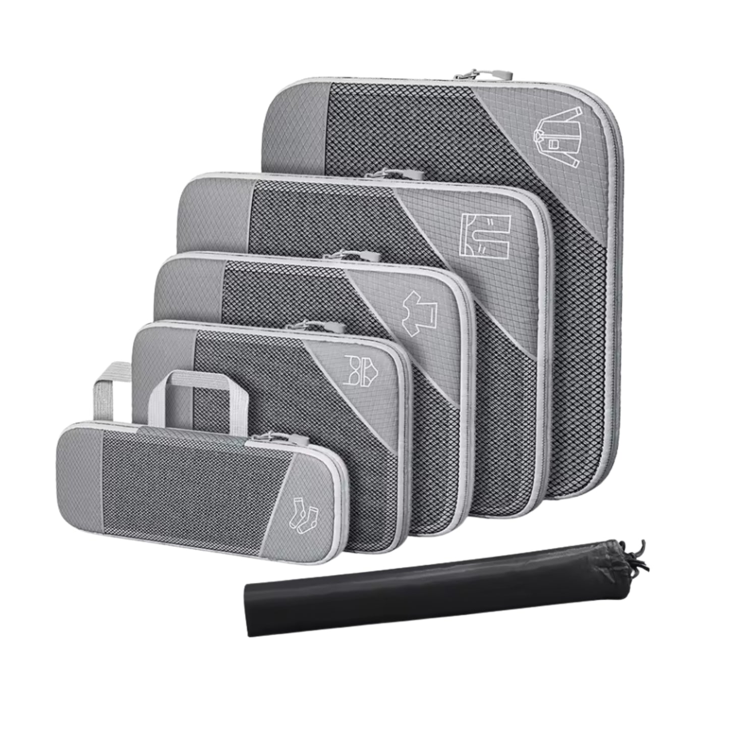 Rejse Organizer Sæt med Kompression – 6-Pack Packing Cubes til Kuffert & Rejse