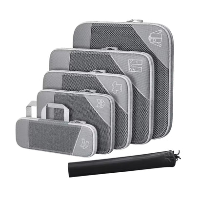Rejse Organizer Sæt med Kompression – 6-Pack Packing Cubes til Kuffert & Rejse