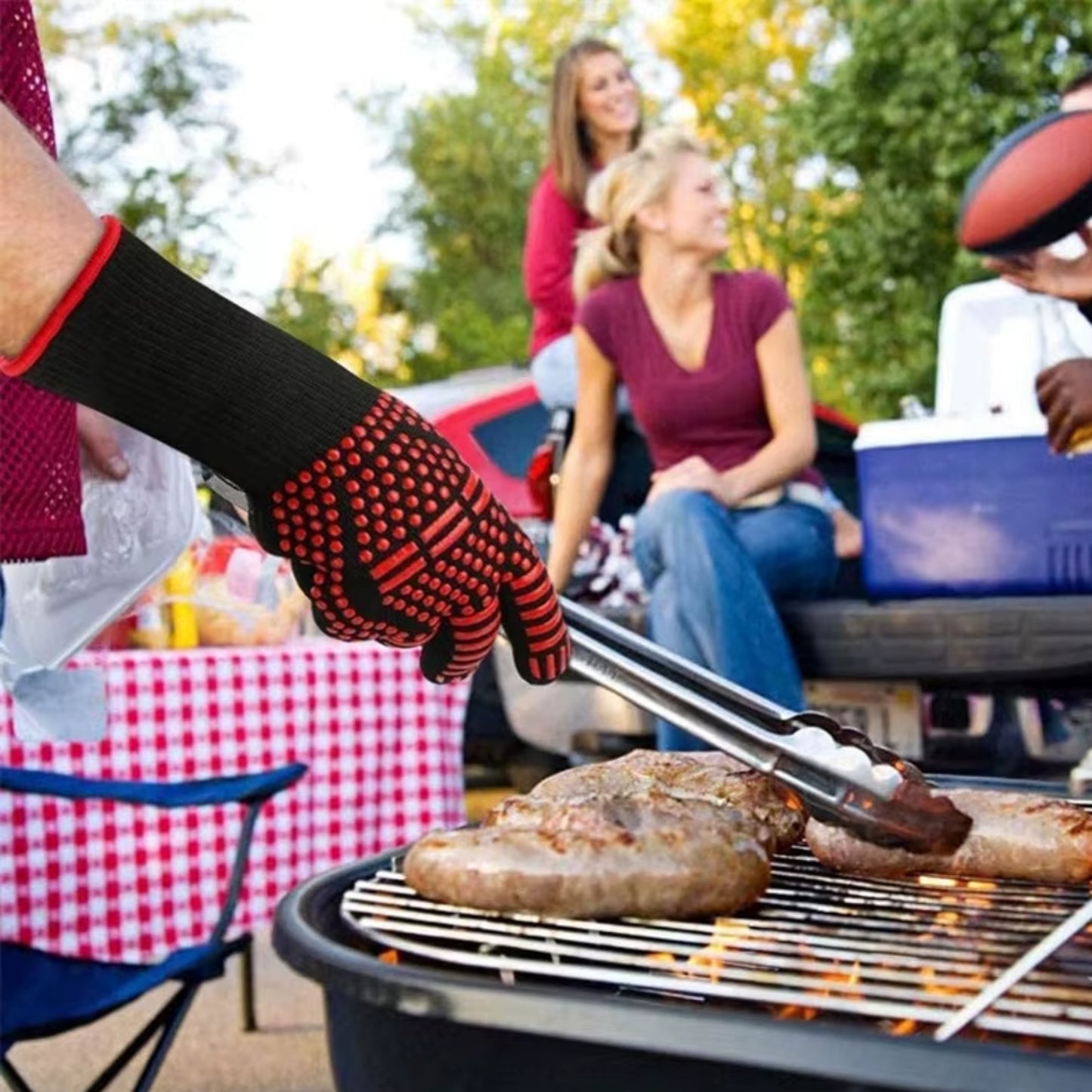 Varmebestandige Grillhandsker i Silikone – BBQ Handsker til Grill, Ovn & Madlavning