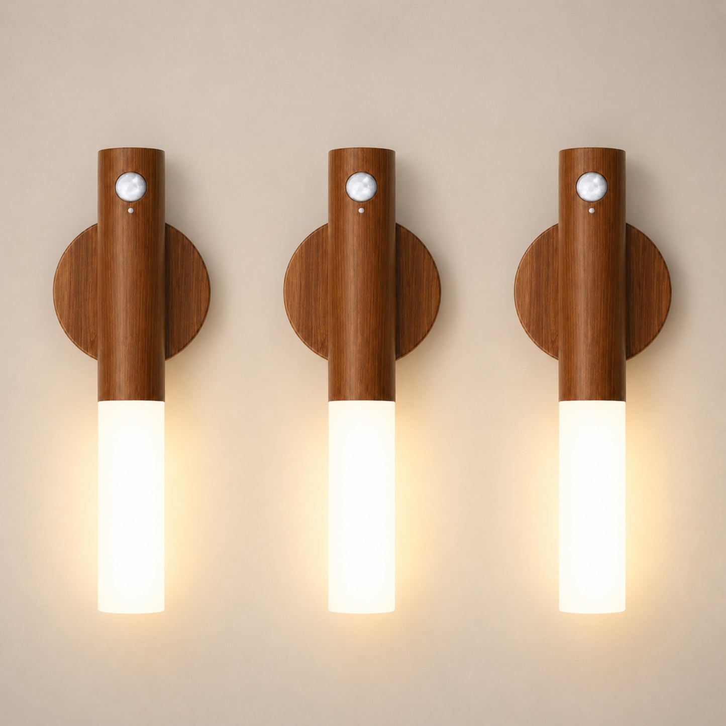 Trådløs LED Væglampe med Bevægelsessensor – Genopladelig Magnetisk Natlampe til Soveværelse, Trappe & Gang