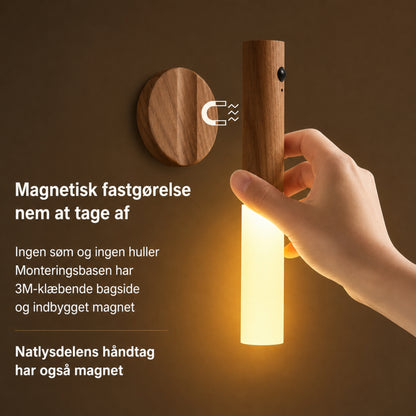 Trådløs LED Væglampe med Bevægelsessensor – Genopladelig Magnetisk Natlampe til Soveværelse, Trappe & Gang