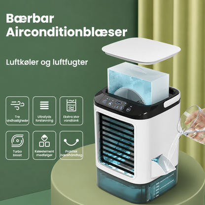 USB Mini Blæser | Lille Bærbar Ventilator med Kold Sprayfunktion | Komfortabel Køling til Hjemme og Kontor